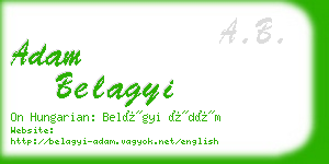 adam belagyi business card